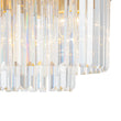 Load image into Gallery viewer, Vintage Luxe 2-Tier Brass Dazzling Crystal Round Ceiling Light
