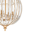 Load image into Gallery viewer, Vintage Luxe Antique Bronze Crystal Globe Lantern Chandelier
