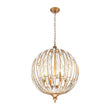 Load image into Gallery viewer, Vintage Luxe Antique Bronze Crystal Globe Lantern Chandelier
