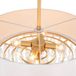 Load image into Gallery viewer, Vintage Luxe Crystal White Fabric Drum Lantern Pendant
