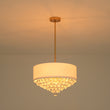 Load image into Gallery viewer, Vintage Luxe Crystal White Fabric Drum Lantern Pendant
