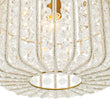 Load image into Gallery viewer, Vintage Luxe Faceted Crystal Tall Cylindrical Cage Ceiling Light
