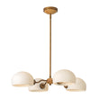 Load image into Gallery viewer, Vintage Scandinavian 4-Light Milky Glass Shade Sputnik Chandelier
