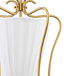 Load image into Gallery viewer, Vintage Single White Fabric Brass Curved Metal Lantern Pendant
