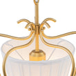 Load image into Gallery viewer, Vintage Single White Fabric Brass Curved Metal Lantern Pendant
