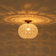Load image into Gallery viewer, Vintage Luxe 1-Light Faceted Crystal Sphere Cage Semi Flush

