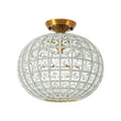 Load image into Gallery viewer, Vintage Luxe 1-Light Faceted Crystal Sphere Cage Semi Flush
