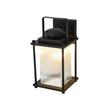 Load image into Gallery viewer, Farmhouze Light - 1 - Light Black Fluted Glass Lantern Outdoor Wall Sconce - Wall Sconce - 2 Packs - 
