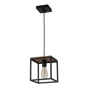 Farmhouze Light-1-Light Black Metal Square Lantern Pendant Light-Pendant-Black-