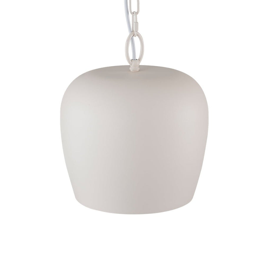 Farmhouze Light - 1 - Light Danish Simple Metal White Pendant Light - Pendant - Bell Shade - 