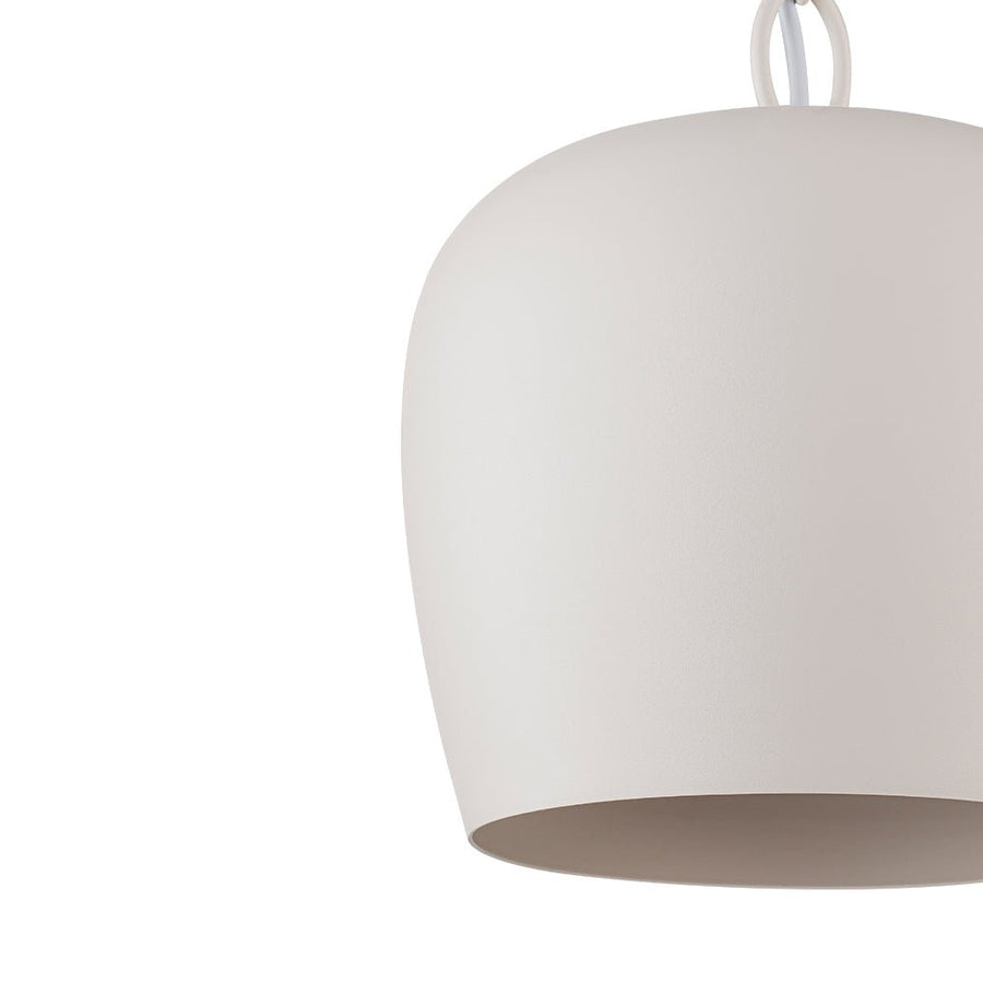 Farmhouze Light - 1 - Light Danish Simple Metal White Pendant Light - Pendant - Bell Shade - 