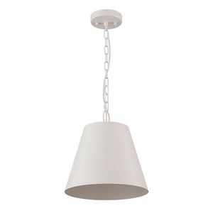 Farmhouze Light - 1 - Light Danish Simple Metal White Pendant Light - Pendant - Bell Shade - 