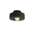 Load image into Gallery viewer, Farmhouze Light - 1 - Light Deep Red Drum Resin Semi Flush Mount - Ceiling Light - Green - 
