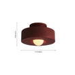 Load image into Gallery viewer, Farmhouze Light - 1 - Light Deep Red Drum Resin Semi Flush Mount - Ceiling Light - Red - 
