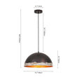 Load image into Gallery viewer, Farmhouze Light-1-Light Industrial Dark Black Bronze Iron Dome Ktichen Pendant-Chandelier-15.7 in-
