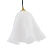 Load image into Gallery viewer, Farmhouze Light-1-Light Milk White Glass Pleated Twirling Gown Pendant-Pendant-White Glass-
