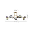Load image into Gallery viewer, Farmhouze Light-12-Light Smoked Glass Bubble Branch Semi Flush Mount-Ceiling Light-47.2 in-
