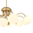 Load image into Gallery viewer, Farmhouze Light-12-Light Tiered Frosted Glass Bubble Brass Sputnik Chandelier-Chandelier-Brass-
