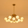 Load image into Gallery viewer, Farmhouze Light-12-Light Tiered Frosted Glass Bubble Brass Sputnik Chandelier-Chandelier-Brass-
