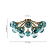 Load image into Gallery viewer, Farmhouze Light-15-Light Ombre Blue Glass Bubble Brass Sputnik Semi Flush Mount-Chandelier-36 in-
