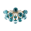 Load image into Gallery viewer, Farmhouze Light-15-Light Ombre Blue Glass Bubble Brass Sputnik Semi Flush Mount-Chandelier-36 in-
