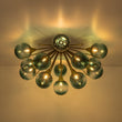 Load image into Gallery viewer, Farmhouze Light-15-Light Ombre Blue Glass Bubble Brass Sputnik Semi Flush Mount-Chandelier-36 in-
