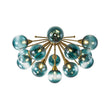 Load image into Gallery viewer, Farmhouze Light-15-Light Ombre Blue Glass Bubble Brass Sputnik Semi Flush Mount-Chandelier-36 in-
