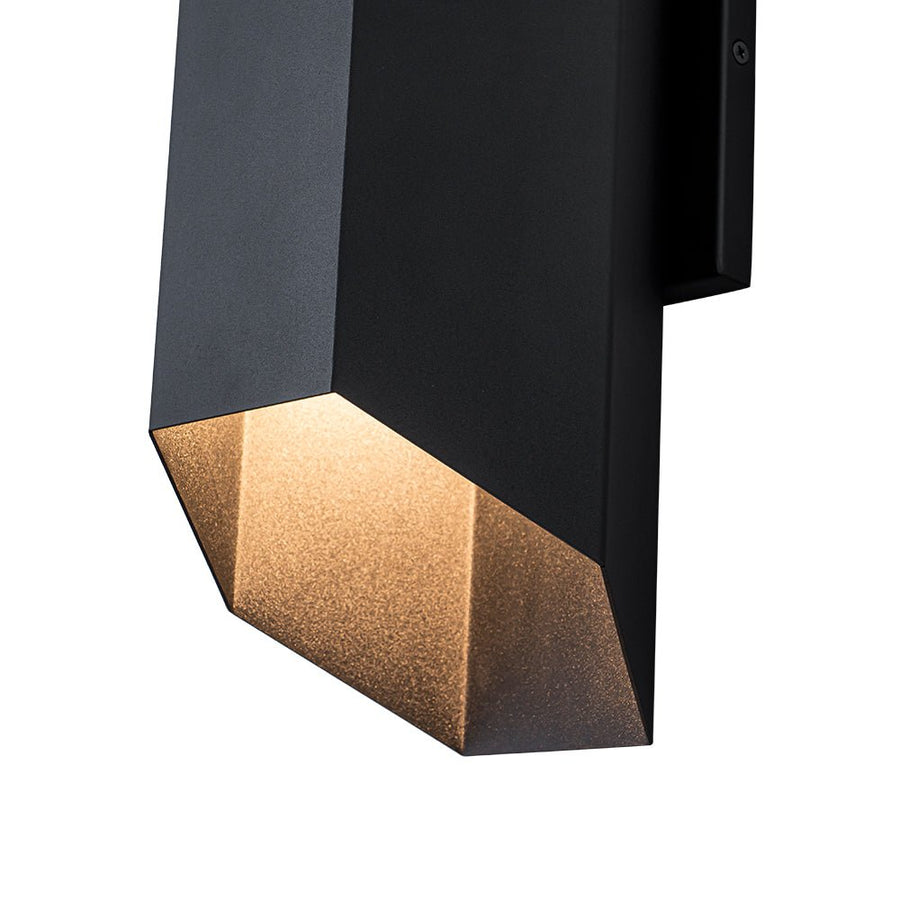 Farmhouze Light - 2 - Light Dimmable LED Waterproof Outdoor Wall Sconce - Wall Sconce - Black - 