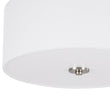 Load image into Gallery viewer, Farmhouze Light - 2 - Light Linen Drum Shade Semi Flush Ceiling Light - Ceiling Light - Nickel - 
