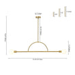 Load image into Gallery viewer, Farmhouze Light-2-Light Simple Linear Opal Glass Globe Island Chandelier-Chandelier-Brass-
