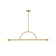 Load image into Gallery viewer, Farmhouze Light-2-Light Simple Linear Opal Glass Globe Island Chandelier-Chandelier-Brass-

