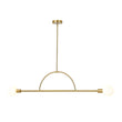 Load image into Gallery viewer, Farmhouze Light-2-Light Simple Linear Opal Glass Globe Island Chandelier-Chandelier-Brass-
