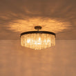 Load image into Gallery viewer, Farmhouze Light-23.6in Mid-Century Layered Textured Glass Round Ceiling Light-Chandelier-Black-
