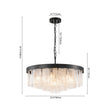 Load image into Gallery viewer, Farmhouze Light-23.6in Mid-Century Layered Textured Glass Round Ceiling Light-Chandelier-Brass-
