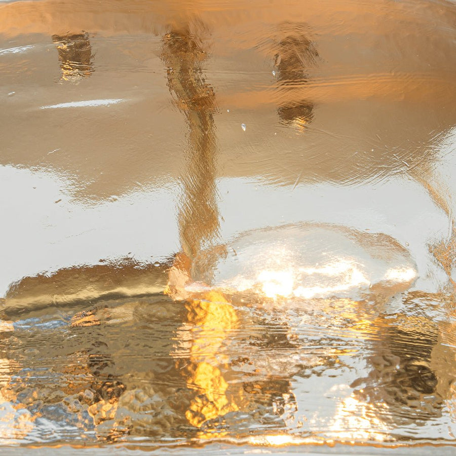 Farmhouze Light-3-Light Brass Water Glass Round Semi Flush Mount-Ceiling Light-Brass-