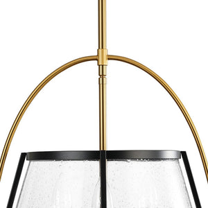 Farmhouze Light - 3 - Light Drum Seeded Glass Lantern Ceiling Light - Ceiling Light - 3 - Light - 