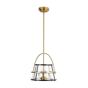 Farmhouze Light - 3 - Light Drum Seeded Glass Lantern Ceiling Light - Ceiling Light - 3 - Light - 