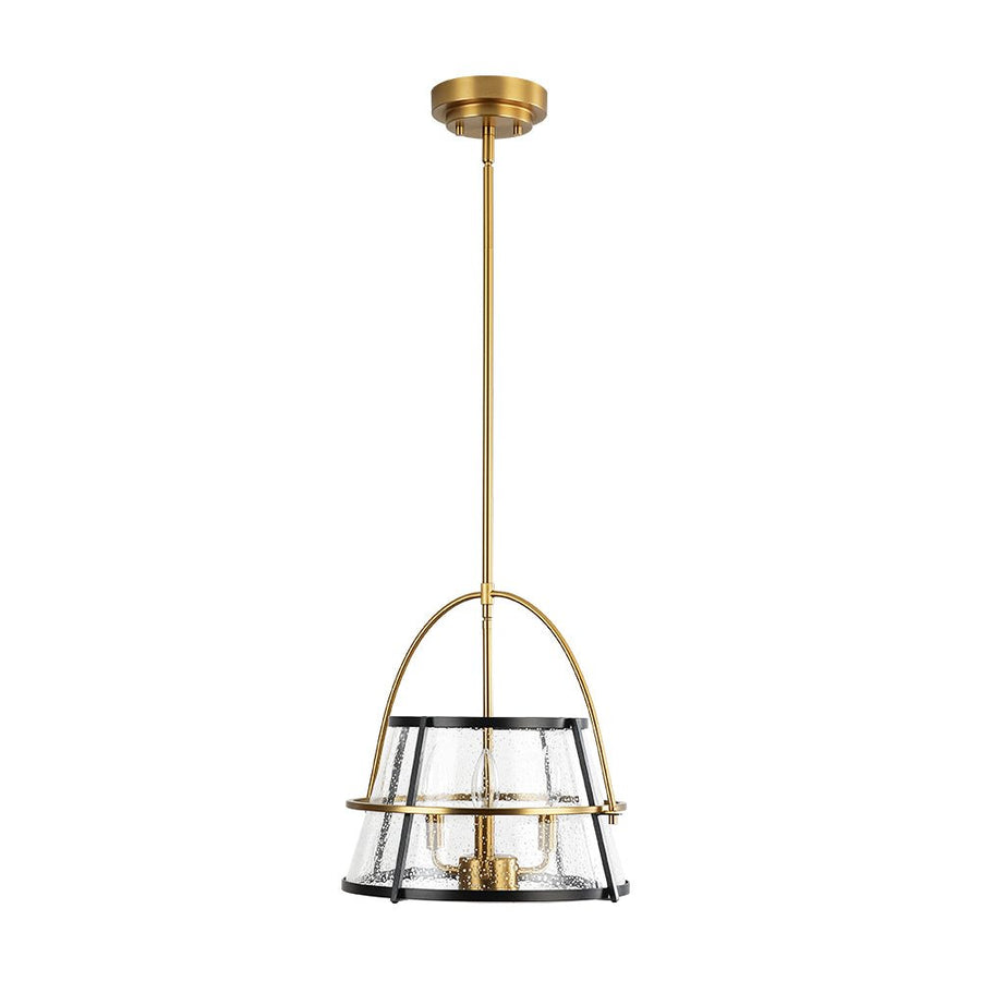 Farmhouze Light - 3 - Light Drum Seeded Glass Lantern Ceiling Light - Ceiling Light - 3 - Light - 