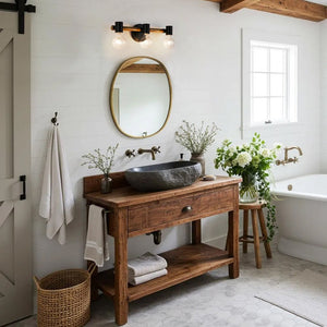 Farmhouze Light - 3 - light Industrial Rustic Vanity Light Wall Sconce - Wall Sconce - 3 - Light - 