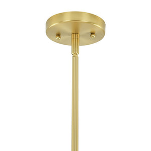 Farmhouze Light - 33.2” Modern Milky Glass Globe Wagon Wheel Chandelier - Chandelier - Brass - 