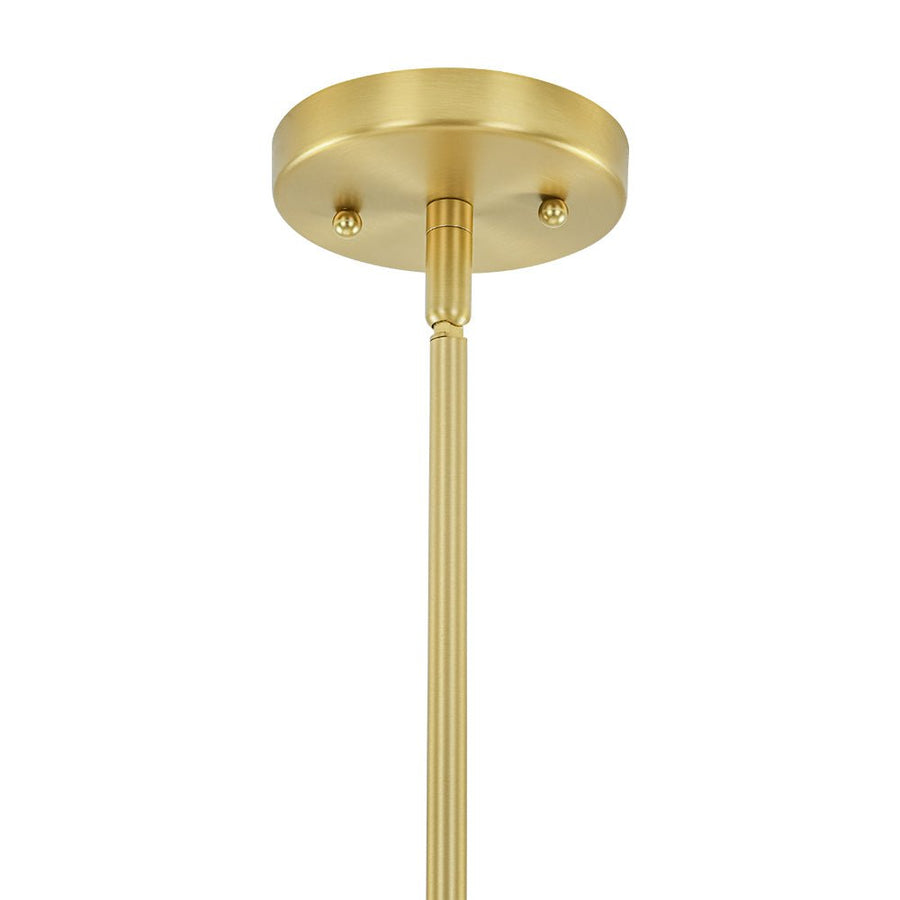 Farmhouze Light - 33.2” Modern Milky Glass Globe Wagon Wheel Chandelier - Chandelier - Brass - 