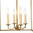 Load image into Gallery viewer, Farmhouze Light - 4 - Light Antique Brass Candle Style Metal Lantern Pendant - Chandelier - 4 - Light - 
