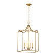 Load image into Gallery viewer, Farmhouze Light - 4 - Light Antique Brass Candle Style Metal Lantern Pendant - Chandelier - 4 - Light - 
