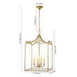 Load image into Gallery viewer, Farmhouze Light - 4 - Light Antique Brass Candle Style Metal Lantern Pendant - Chandelier - 4 - Light - 
