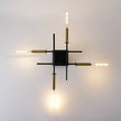 Load image into Gallery viewer, Farmhouze Light - 4 - Light Tiered Linear Sputnik Semi Flush Ceiling Light - Ceiling Light - Black+Gold - 
