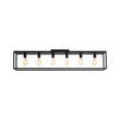 Load image into Gallery viewer, Farmhouze Light-5-Light Black Rectangular Cage Flush Mount Ceiling Light-Ceiling Light-5 Bulbs-
