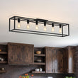 Load image into Gallery viewer, Farmhouze Light-5-Light Black Rectangular Cage Flush Mount Ceiling Light-Ceiling Light-6 Bulbs-
