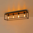 Load image into Gallery viewer, Farmhouze Light - 5 - Light Rectangular Cage Flush Mount Ceiling Light - Ceiling Light - 4 Bulbs - 
