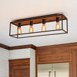 Load image into Gallery viewer, Farmhouze Light - 5 - Light Rectangular Cage Flush Mount Ceiling Light - Ceiling Light - 6 Bullbs - 
