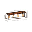 Load image into Gallery viewer, Farmhouze Light - 5 - Light Rectangular Cage Flush Mount Ceiling Light - Ceiling Light - 6 Bullbs - 
